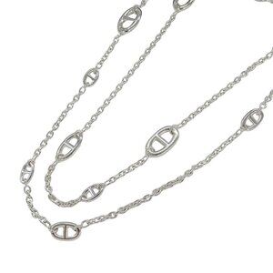 Hermes Necklace Chaine D'ancre Farandole Silver Long
